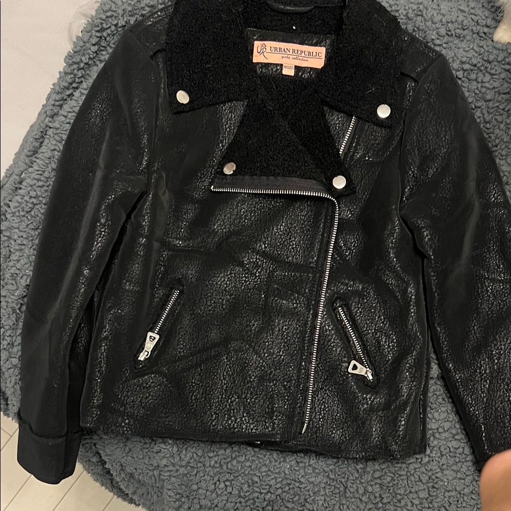 Urban Republic Black Textured Kids Jacket